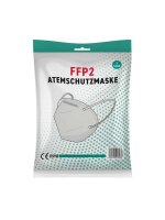 Atemschutzmaske FFP2, D-Faltform mit Ohrenschlaufen, Weiß