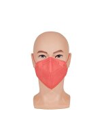 Atemschutzmaske FFP2, D-Faltform mit Ohrenschlaufen, Koralle