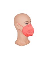 Atemschutzmaske FFP2, D-Faltform mit Ohrenschlaufen, Koralle