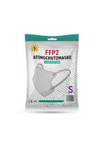Atemschutzmaske FFP2, D-Faltform mit Ohrenschlaufen, Größe S, Weiß