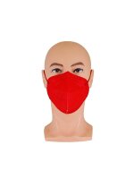 Atemschutzmaske FFP2, D-Faltform mit Ohrenschlaufen, Rot